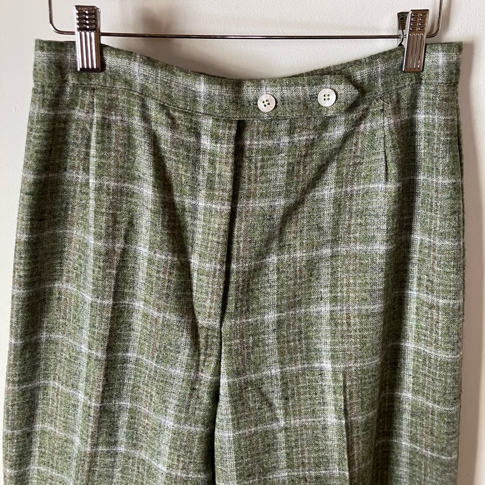 Vintage wool plaid trousers - Picture 3 of 11
